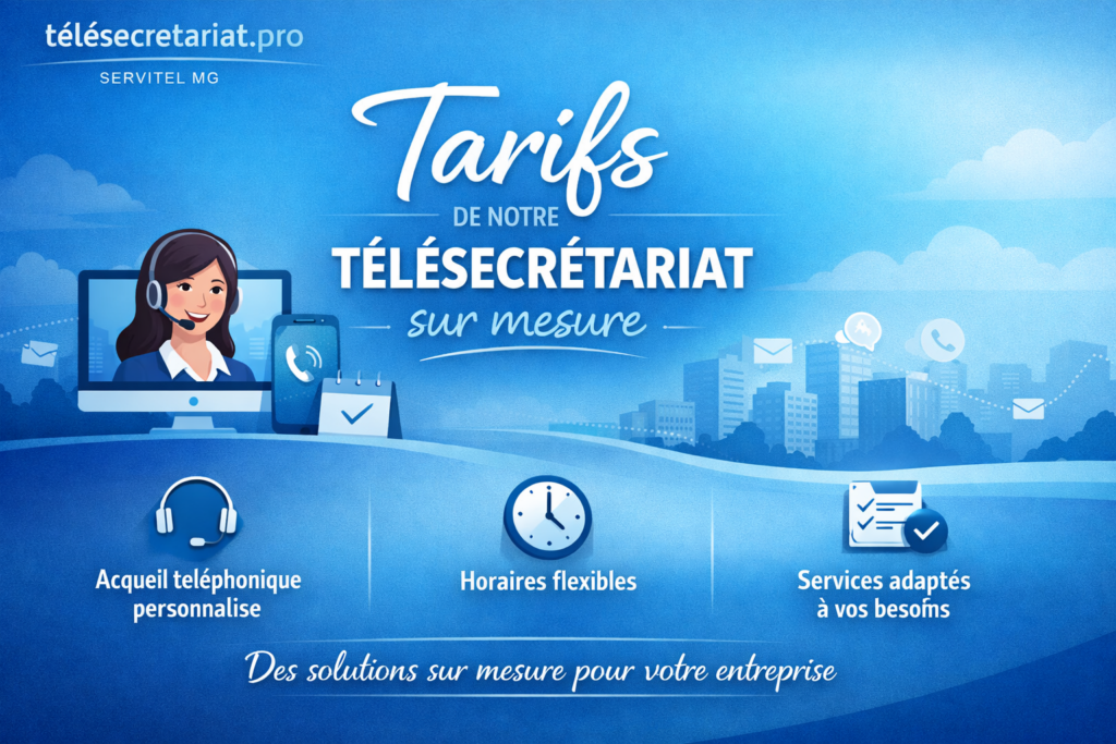 Tarifs de notre télésecrétariat sur mesure