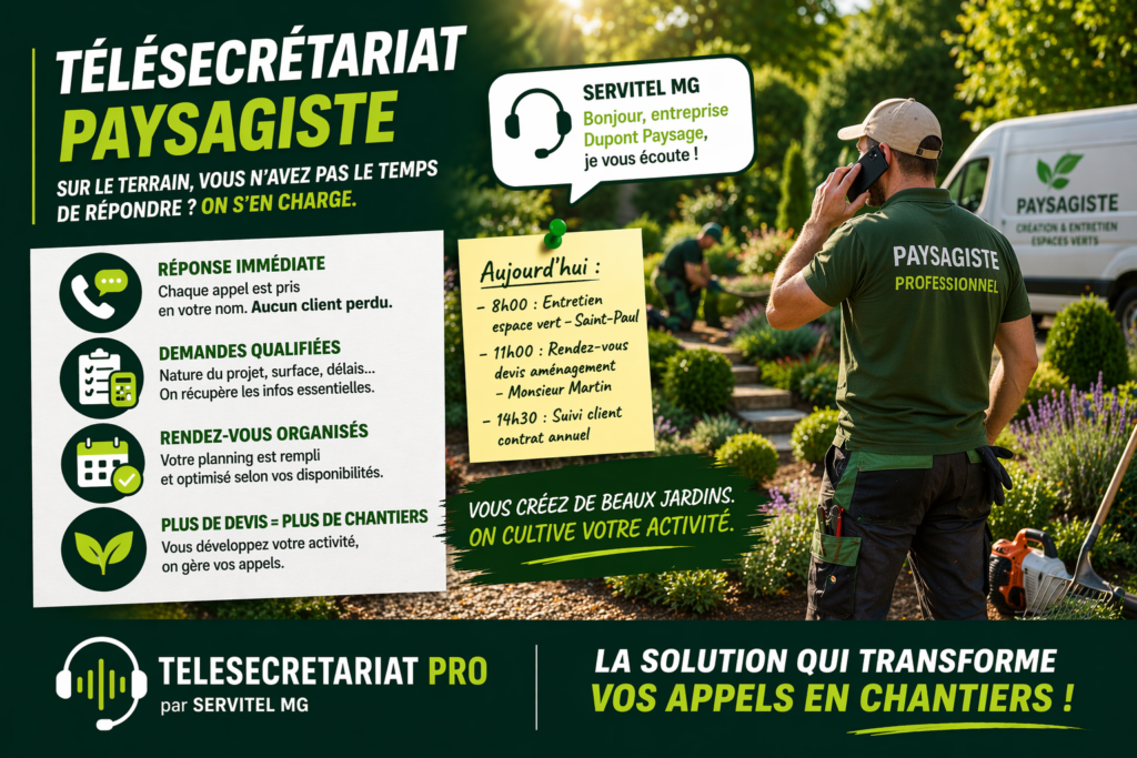 Télésecrétariat pour Paysagistes