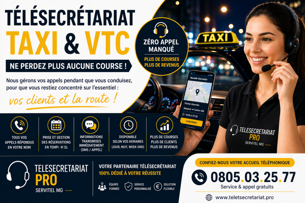 Télésecrétariat pour Taxi et VTC