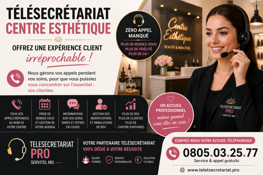 Télésecrétariat centre esthétique