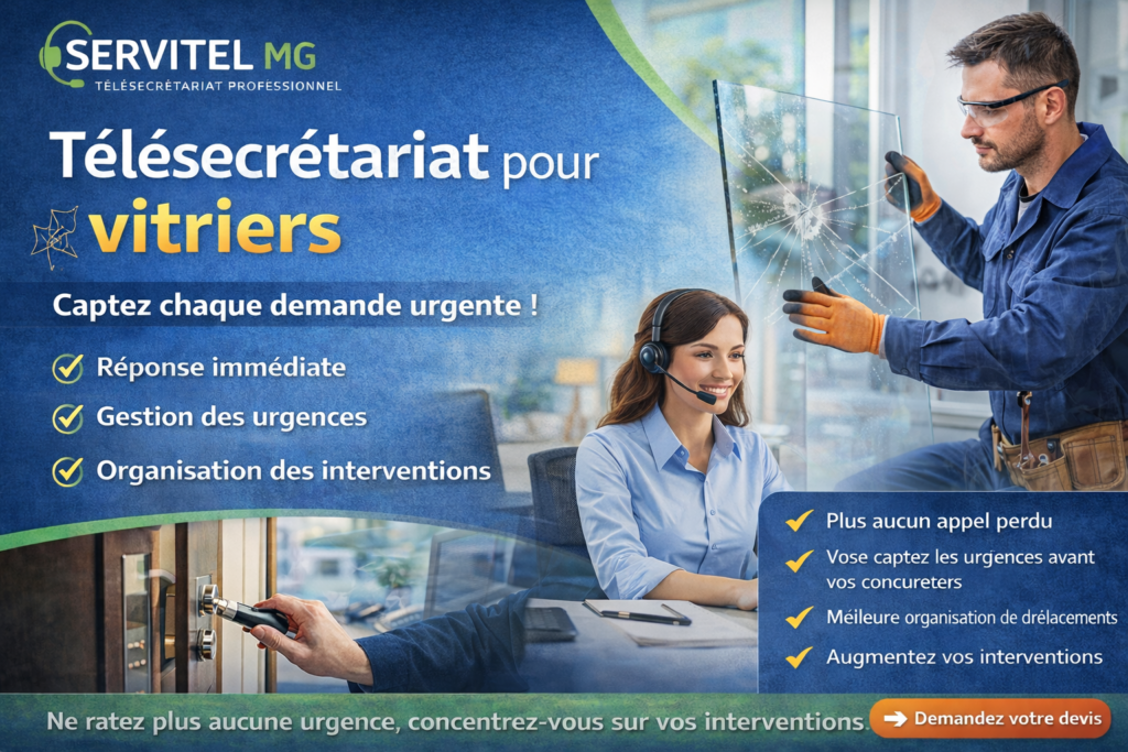 Télésecrétariat pour vitriers